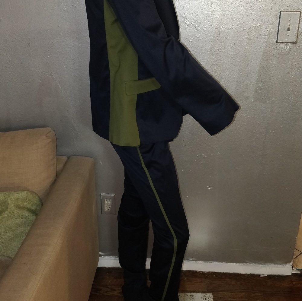 Calvin Klein men's collection suit dark blue/green